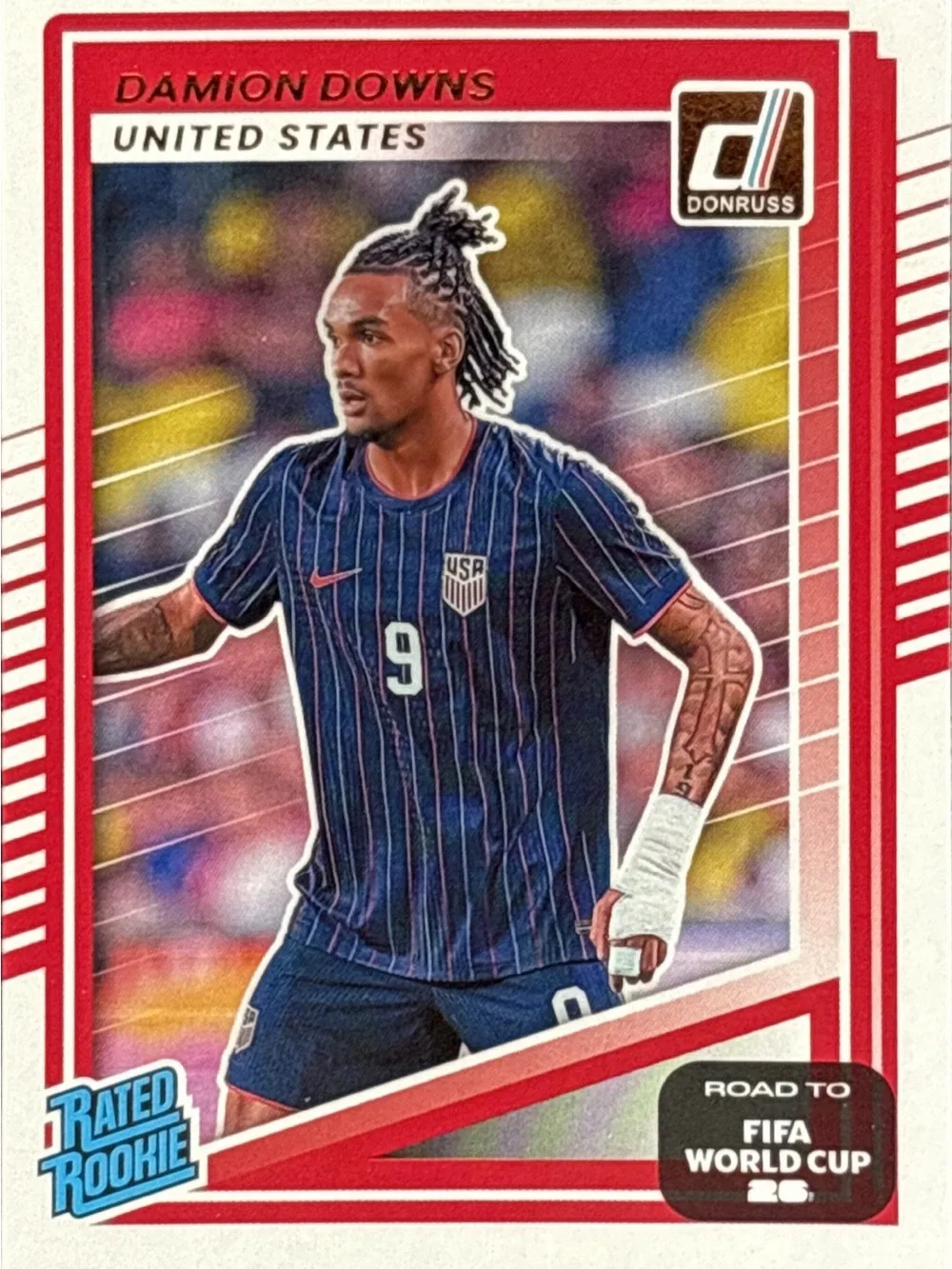 Panini Donruss World Cup Damon Downs Rookie Soccer Trading Card